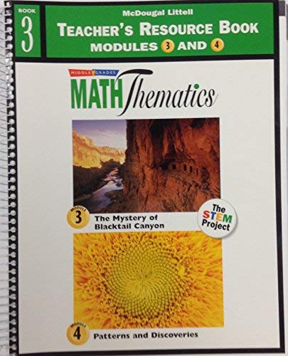9780395894774: teacher's-resource-book-modules-1-and-2-math-thematics-middle-grades-book-3