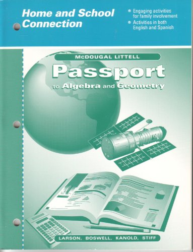 Beispielbild fr Home and School Connection Passport to Algebra and Geometry (passport to. zum Verkauf von Nationwide_Text