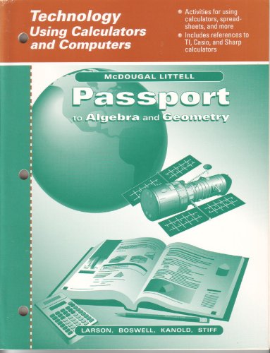 Stock image for Technology Using Calculators and Computers (PASSPORT TO ALGEBRA AND GEOMETRY. for sale by Nationwide_Text