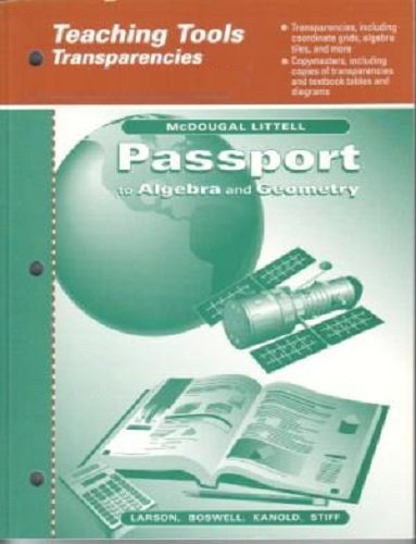9780395896853: Passport to Algebra and Geometry- Warm-up Transparencies with Standardized Test Practice