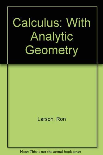 Stock image for Calculus: With Analytic Geometry for sale by OwlsBooks