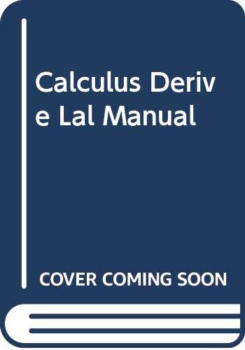 9780395900529: Calculus Derive Lal Manual