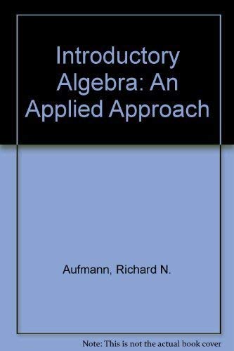 9780395907061: Introductory Algebra: An Applied Approach