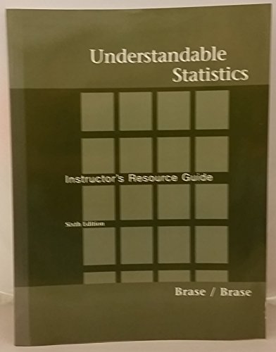 Stock image for Understandble Statistics: Concepts and Methods : Instructor's Resource Guide for sale by Better World Books