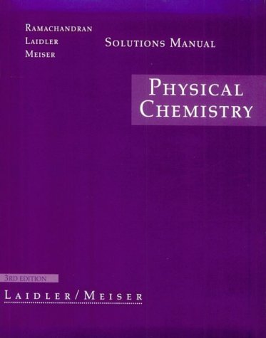 Imagen de archivo de Physical Chemistry: Solutions Manual a la venta por HPB-Red