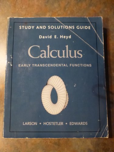 Stock image for Study and Solutions Guide for Claculus: Early Transcendental Functions for sale by HPB-Diamond