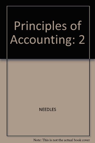 Principles of Accounting (9780395935385) by Needles, Belverd E.; Anderson, Henry R.; Caldwell, James C.
