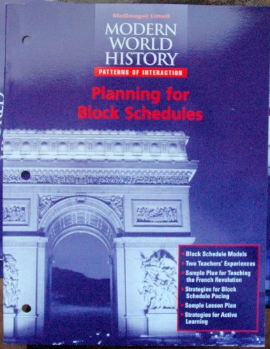 Stock image for Modern World History Patterns Of Interaction: Planning For Block Schedules (1999 Copyright) for sale by ~Bookworksonline~