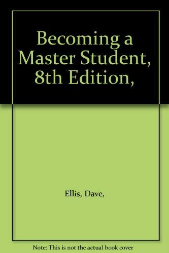 9780395939697: Becoming a Master Student