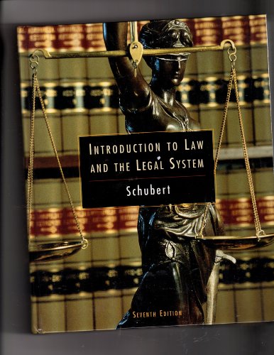 Stock image for Introduction to Law and the Legal System for sale by Better World Books: West