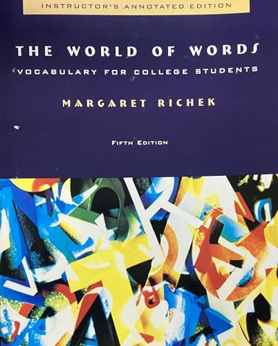 Beispielbild fr The world of words: Vocabulary for college students (Instructor Edition) zum Verkauf von ThriftBooks-Dallas