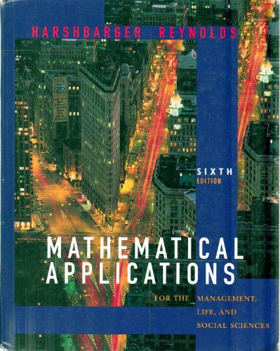 Stock image for Mathematical Applications for Management: Life and Social Sciences for sale by HPB-Red