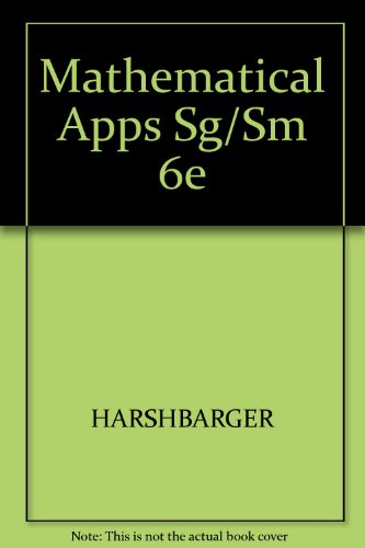 9780395961438: Mathematical Apps Sg/Sm 6e