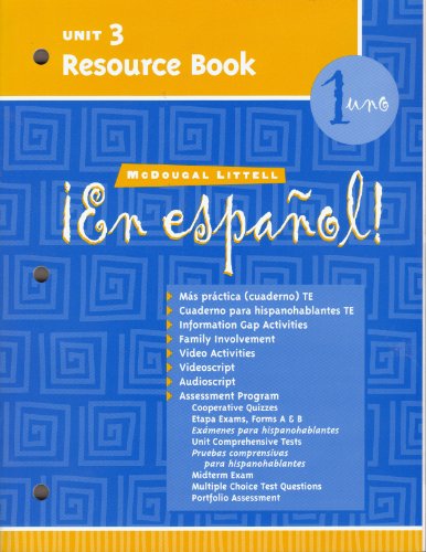 9780395961964: En Espanol! 1, Unit 3: Resource Book
