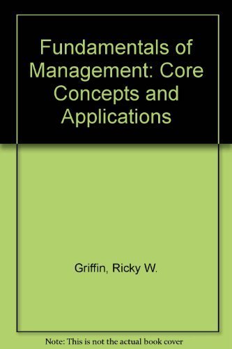 Imagen de archivo de Fundamentals of Management: Core Concepts and Applications a la venta por Decluttr