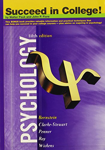 Stock image for Psychology : Pauk Chapters with Bernstein for sale by Better World Books