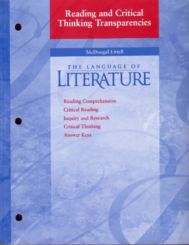 Stock image for The Language of Literature: Reading and Critical Thinking Transparencies, Grade 10 for sale by Nationwide_Text
