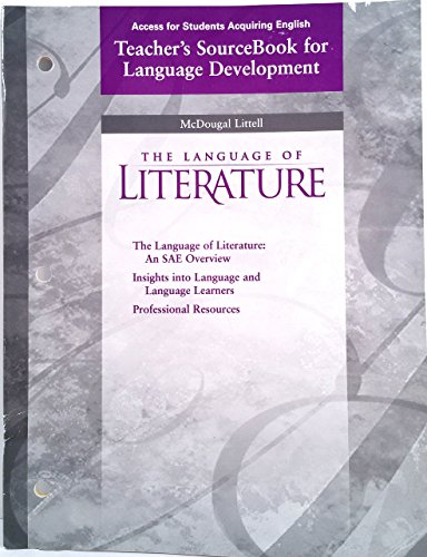 Stock image for McDougal Littell Language of Literature: SAE Teachers Sourcebook for Language Development Grades 9-12 for sale by Nationwide_Text