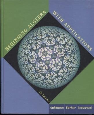 9780395969793: Beginning Algebra With Applications