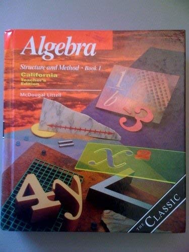 Stock image for Algebra Structure And Method Book 1 (CA) (TE) for sale by HPB-Red