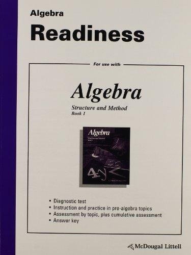 Imagen de archivo de McDougal Littell Structure & Method California: Algebra Readiness Course 1 a la venta por BEST_TEXTBOOKS_DEALS