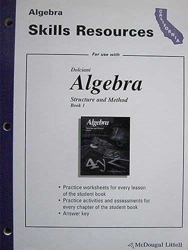 Structure & Method California Algebra Skills Course 1 (9780395980651) by Mcdougal Littel