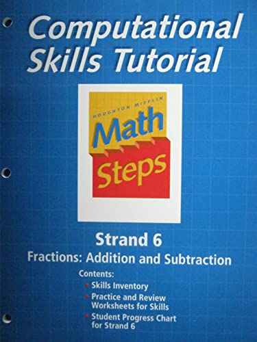 9780395983409: Houghton Mifflin Math Steps: Skills Kit Wkbk 6 3-7