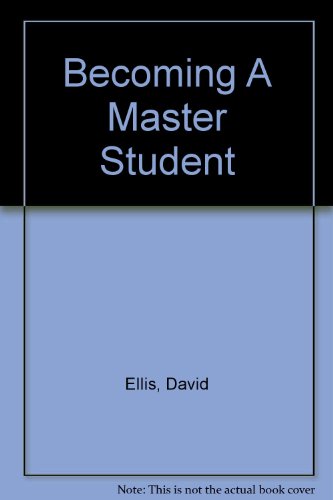Becoming A Master Student (9780395985229) by Ellis, David