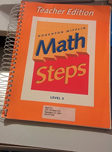 Math Steps Level 3 - Teacher Edition - Houghton, Mifflin: 9780395985434 -  AbeBooks