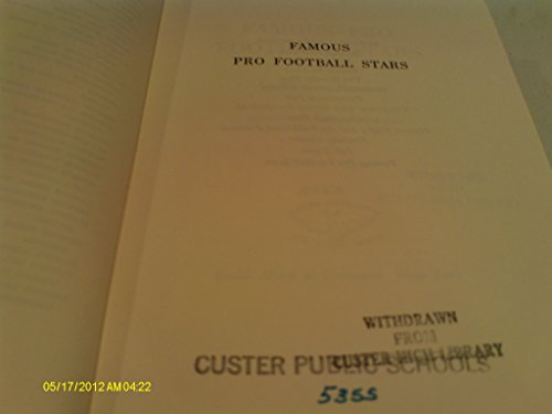 9780396054900: Famous Pro Football Stars