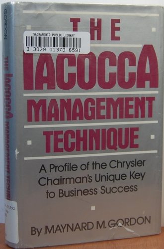 Imagen de archivo de The Iacocca Management Technique a la venta por SecondSale