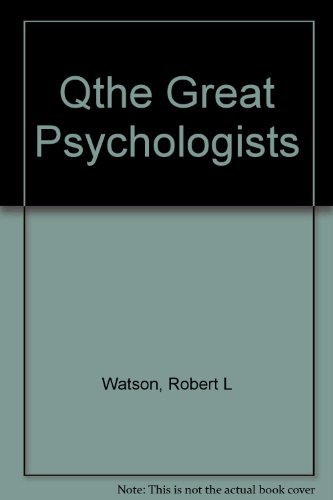 Imagen de archivo de Great Psychologists: From Aristotle to Freud a la venta por ThriftBooks-Atlanta