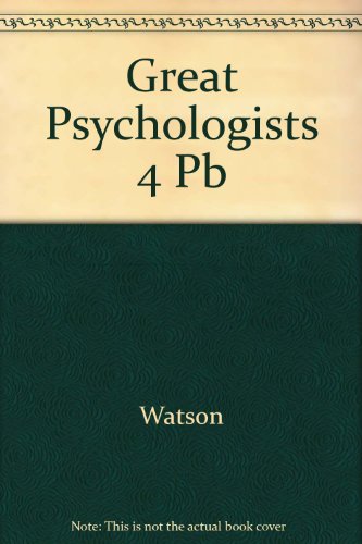 9780397473755: Great Psychologists 4 Pb