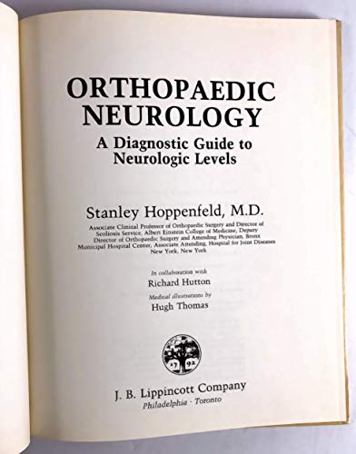 Stock image for Orthopaedic Neurology: A Diagnostic Guide to Neurologic Levels for sale by Wonder Book