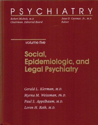 Beispielbild fr Social, Epidemiologic, and Legal Psychiatry (Psychiatry Series, Vol 5) zum Verkauf von Basement Seller 101
