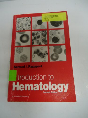 Imagen de archivo de Introduction to Hematology a la venta por Books From California