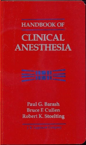 Beispielbild fr Handbook of Clinical Anesthesia zum Verkauf von medimops