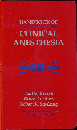 Stock image for Handbook of Clinical Anesthesia for sale by BookHolders
