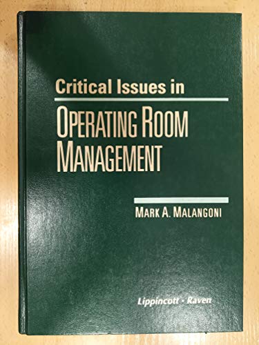 Stock image for Critical Issues in Operating Room Management for sale by Mr. Bookman