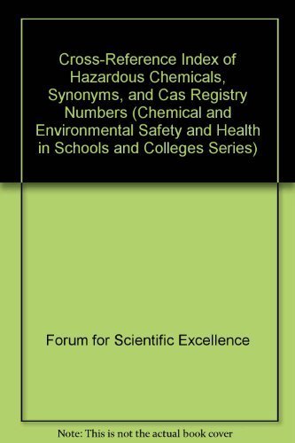 Beispielbild fr Cross-Reference Index of Hazardous Chemicals, Synonyms, and CAS Registry Numbers zum Verkauf von Better World Books