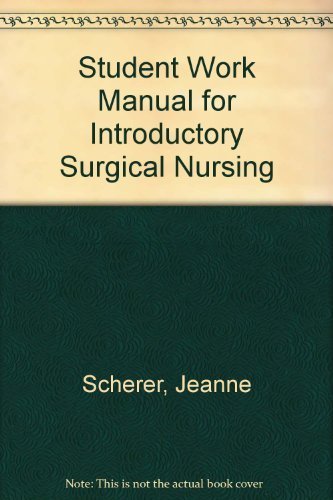 Imagen de archivo de Student Work Manual for Introductory Surgical Nursing a la venta por SecondSale