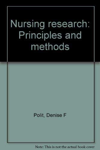 Instructor's manual for Nursing research: Principles and methods, second edition (9780397544271) by Denise Polit-O'Hara