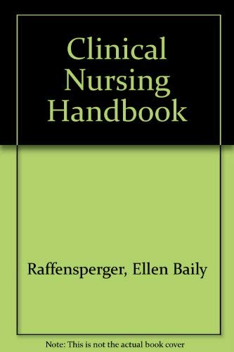 Stock image for Clinical Nursing Handbook for sale by Hawking Books