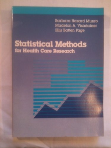 9780397545032: Statistical Methods for Healthcare Research