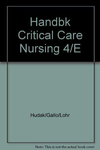 Stock image for Critical Care Nursing : A Holistic Approach for sale by Better World Books