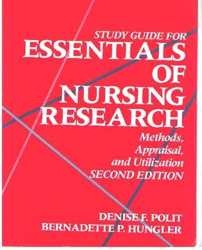 Stock image for Study Guide for Essentials of Nursing Research for sale by BooksRun