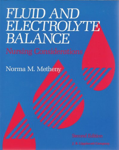 Stock image for Fluid and Electrolyte Balance : Nursing Considerations for sale by Better World Books: West