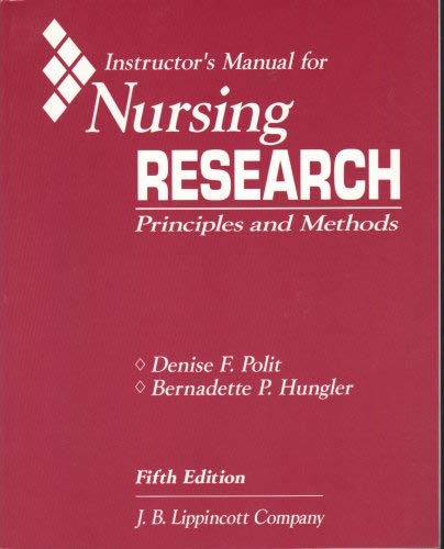 Stock image for Study Guide for Nursing Research: Principles and Methods for sale by Anybook.com