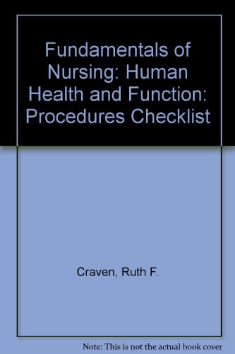 Immagine dell'editore per Procedure Checklists to Accompany Fundamentals of Nursing: Human Health and Function, 2nd Edition venduto da a2zbooks