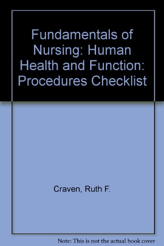 Stock image for Procedure Checklists to Accompany Fundamentals of Nursing: Human Health and Function, 2nd Edition for sale by a2zbooks